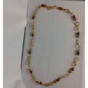 Wooden Bead Necklace  Beach BOHO hippie